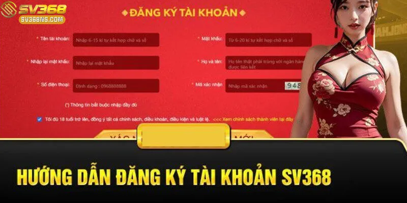 Hệ thống xác nhận tài khoản sau khi đăng ký SV368 thành công